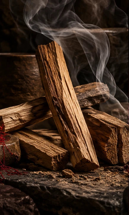 DIVINA Palo Santo & Sandalwood Dhoop Cones - 24 Cones — representative composition